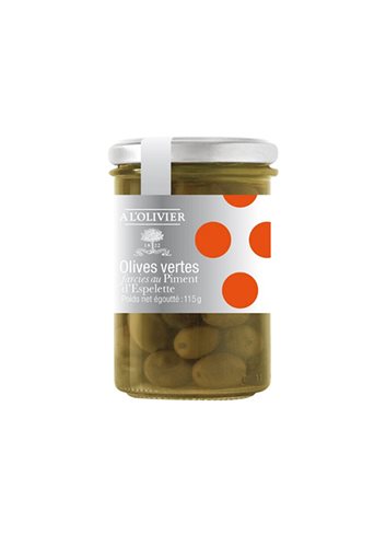 Olives Vertes facies au piment d'Espelette 115g